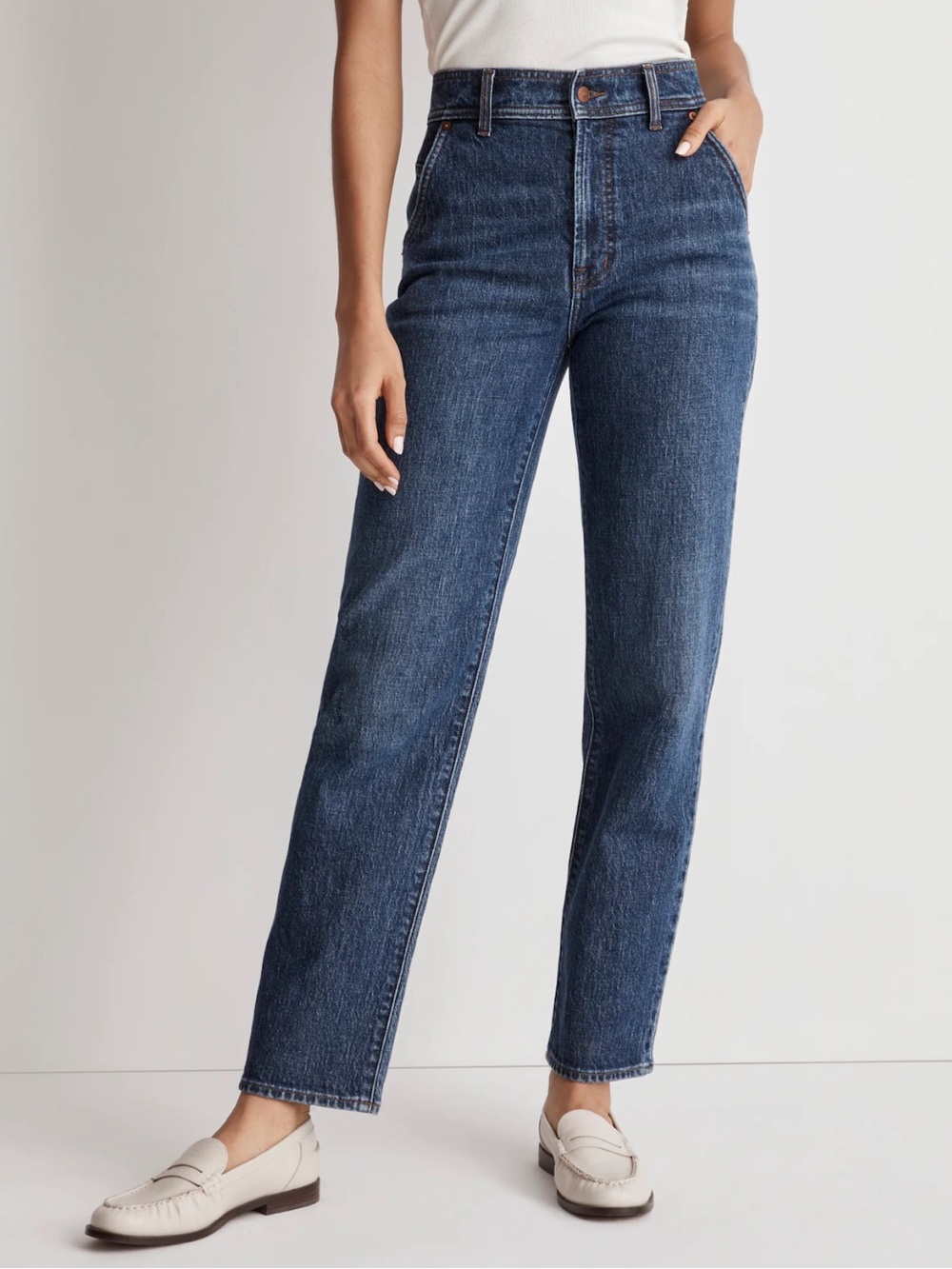 Madewell Perfect Vintage Straight Jeans Dark Wash Size 25
